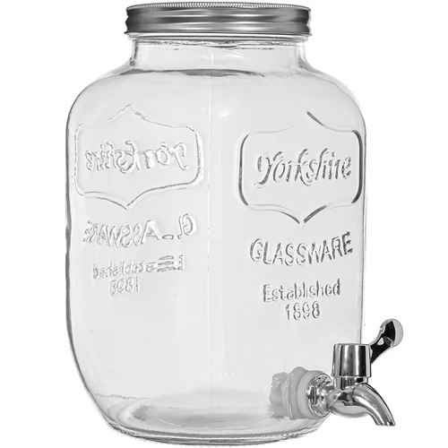 Krukke til limonade, med hane - glas, 4 L