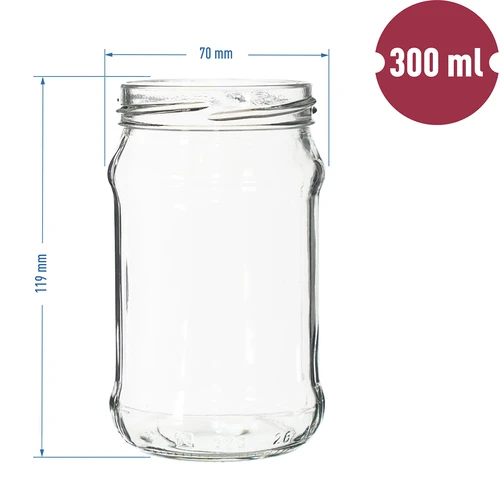 Krukke TO 300 ml fi 66 - pakke med 12 stk. - 7