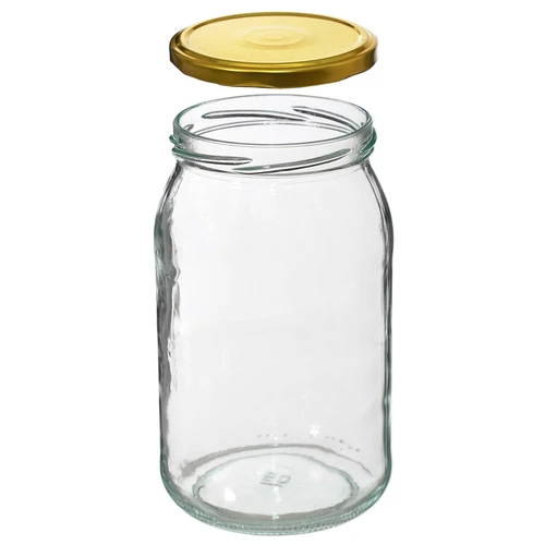 Krukke TO 900 ml med gyldent låg fi 82/6 - 6 stk. - 5