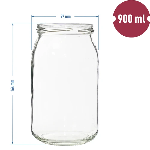 Krukke TO 900ml fi82/6 - 8stk. - 6