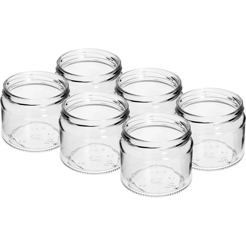 Lavt glas 330ml - med farvet låg fi 82/6, 6 stk. - 3