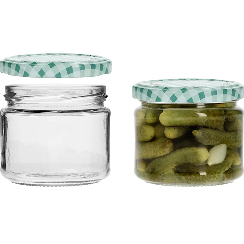 Lavt glas 330ml - med farvet låg fi 82/6, 6 stk. - 4