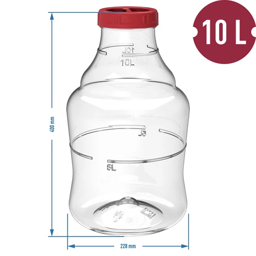 Let, brudsikker vinballon med seler, 10 L - 6