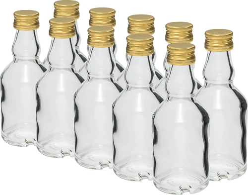 Lille Flaske 50 ml med låg - 10 stk.