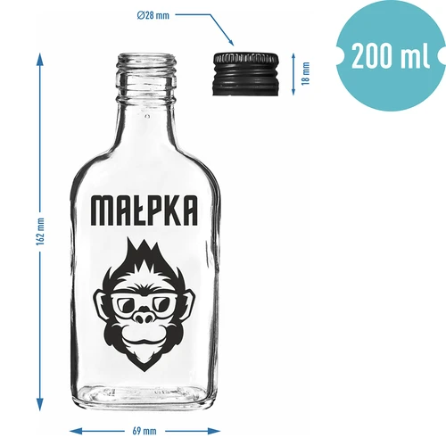Lommelærke i glas 200 ml med skruelåg, tryk »Abe«, 1 stk. - 4
