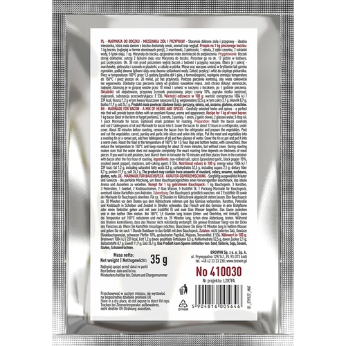 Marinade til bacon - blanding af urter og krydderier, 35 g - 2