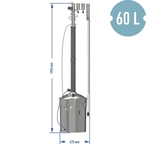 Modulær elektrisk destillator Convex 60 L - Perun XXL - 16
