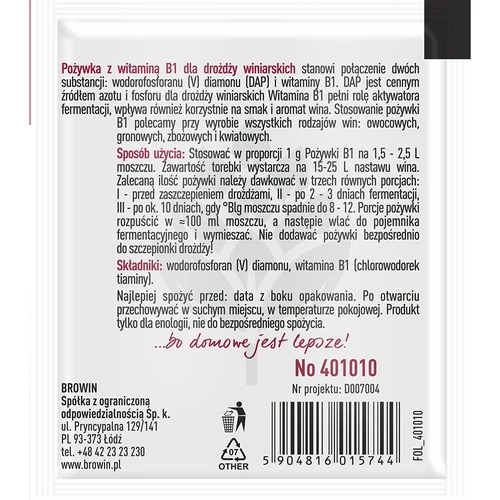Næringsstof til vin med vitamin B1, 10g - 2