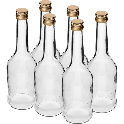 Napoleon flaske 500 ml med skruelåg fi28, 6 stk