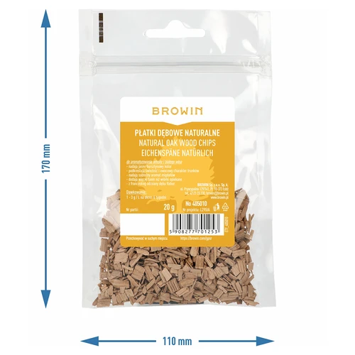 Naturlige egetræ flager (ubehandlede), 20g - 7