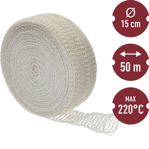 Pålægsnet med dimensioner 15 cm x 50 m, med termisk modstand op til 220°C - 3
