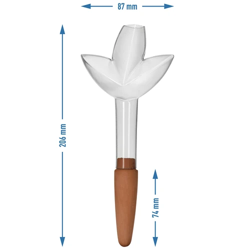 Plantevander – gennemsigtigt blad med keramisk fod, 120 ml - 5