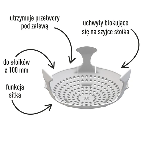 Presser - sigte til konservering, syltning og eddike - til glas fi 100 mm - 12 stk. - 3