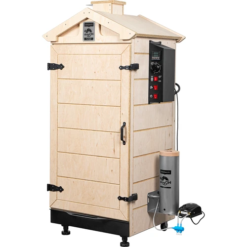 Rammeløs røgeovn dragON PLYWOOD NATURE med digital styring, 200 L - 2