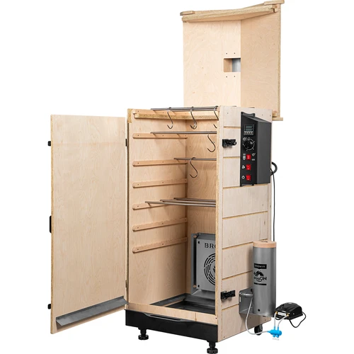 Rammeløs røgeovn dragON PLYWOOD NATURE med digital styring, 200 L - 3