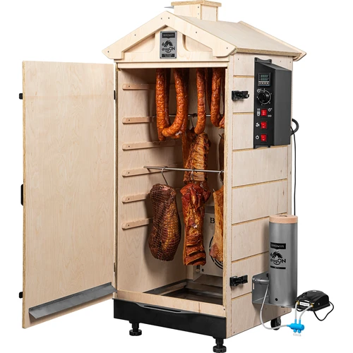Rammeløs røgeovn dragON PLYWOOD NATURE med digital styring, 200 L - 4