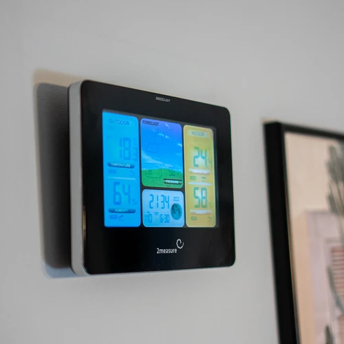 RCC vejrstation – elektronisk, oplyst, trådløs, sensor, sort - 13