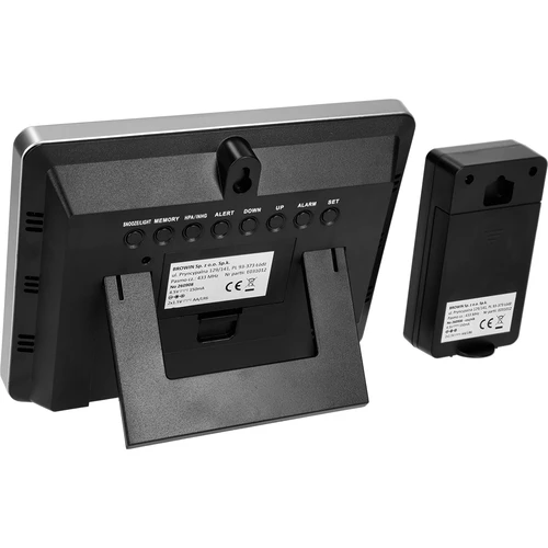 RCC vejrstation – elektronisk, oplyst, trådløs, sensor, sort - 7