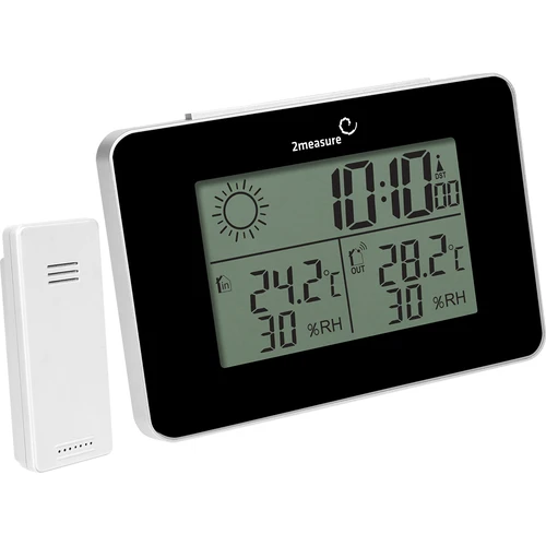 RCC vejrstation – elektronisk, trådløs, oplyst sensor, sort