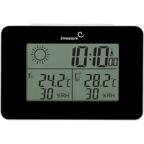 RCC vejrstation – elektronisk, trådløs, oplyst sensor, sort - 2