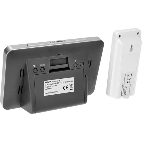 RCC vejrstation – elektronisk, trådløs, oplyst sensor, sort - 7