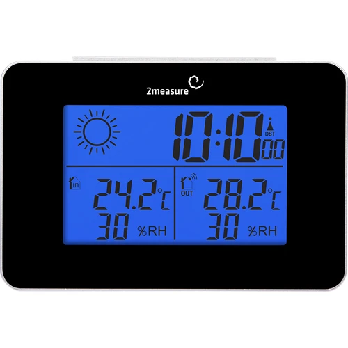 RCC vejrstation – elektronisk, trådløs, oplyst sensor, sort - 9