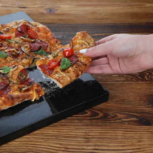 Rektangulær granit pizzasten 37 x 35 cm - 9