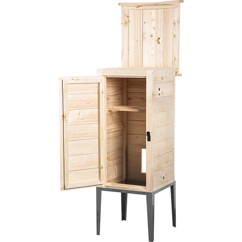 Røgekammer i grantræ, 200 L, med rustfri stålsokkel - 2