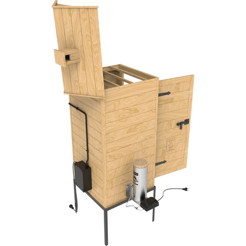 Røgeri 200 L dragON Larch E21 - af lærk, med elektrisk varmeelement og controller - 6