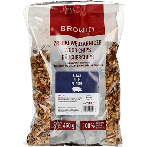 Røgflis til røgning/grill, blomme, 450 g, kl. 8