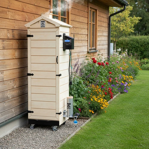 Røgeovn dragON PLYWOOD NATURE – rammeløs, modulopbygget, med Wi-Fi-styring, 320 L - 15