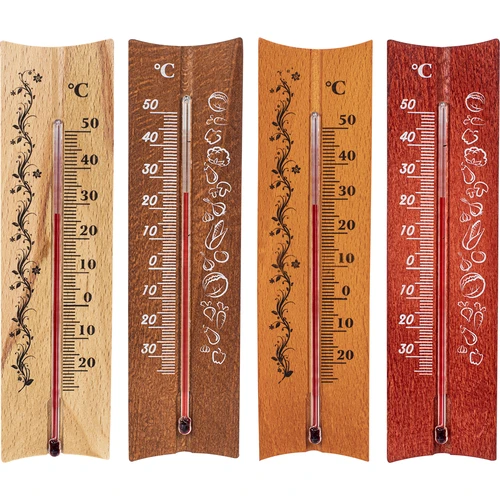 Rumtermometer i træ (-20 til +50°C), 15 cm, mix - 2