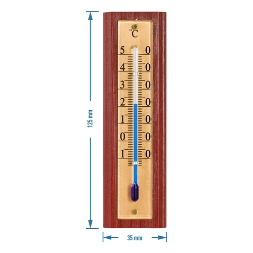 Rumtermometer med gylden skala (-10°C til +50°C) 12cm - 4