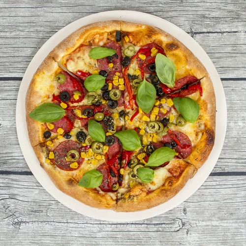 Rund pizzasten, lavet af cordierit, diameter 33 cm - 17