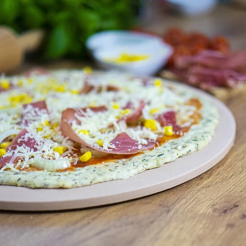Rund pizzasten, lavet af cordierit, diameter 33 cm - 9