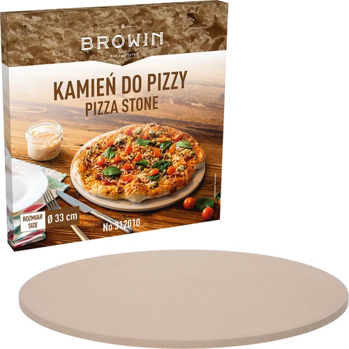 Rund pizzasten, lavet af cordierit, diameter 33 cm - 5