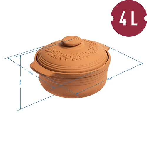 Rund romersk gryde 4L - 4