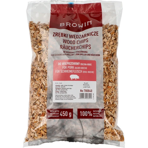 Ryge-/grillflis, 70% elletræ + 30% bøg, 450 g, kl. 8