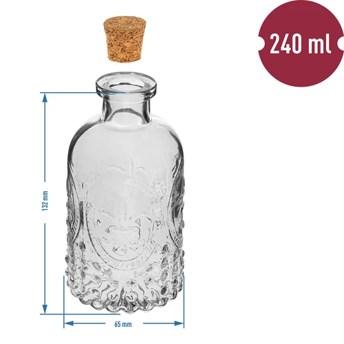 Sæt flasker med propper, 240 ml - 4 stk. - 5