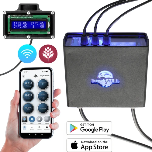 Sæt hawkSTILL Wi-Fi IQ – destillationstermometer med Wi-Fi og display