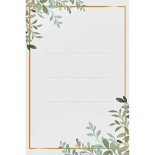Selvklæbende etiketter 60 x 90 mm til flasker, krukker, gaver med blomsterdesign - 20 stk.