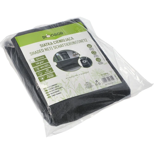 Skyggenet (80%, 140 g/m2) 0,9x5 m, grafit - 2