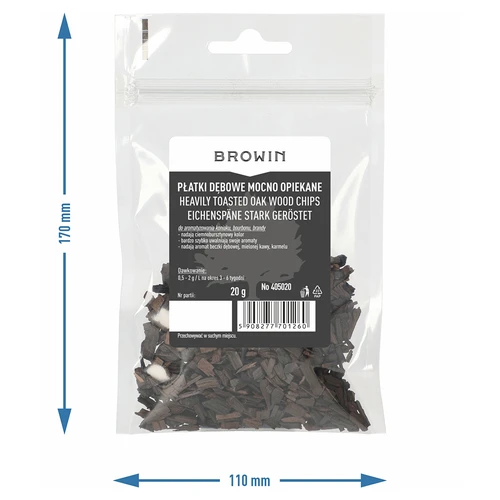 Stærkt ristede egetræ flager, 20g - 7