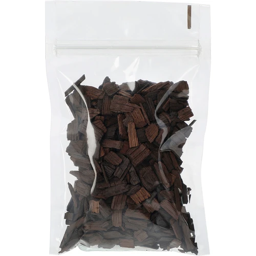 Stærkt ristede egetræ flager til aromatisering af alkohol (whisky, bourbon, brandy, cognac, øl), 50 g