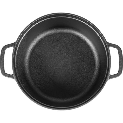 Støbejernsgryde med pande, 5 L + 1 L - 6