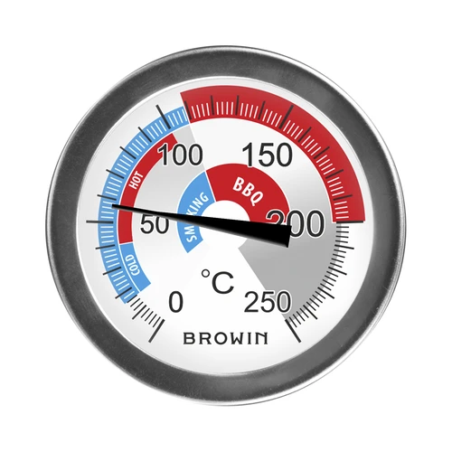 Termometer til røgeovn og BBQ (0°C til +250°C) 5,7cm - 2