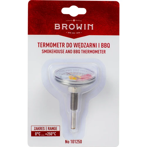 Termometer til røgeovn og BBQ (0°C til +250°C) 6,0cm - 6