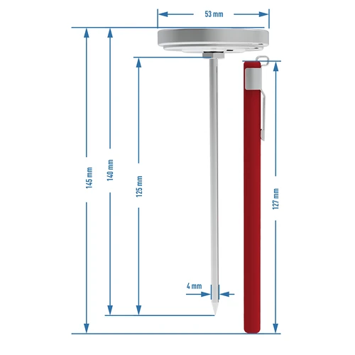 Termometer til stegning af kød (0°C til +120°C) 12,5cm - 8