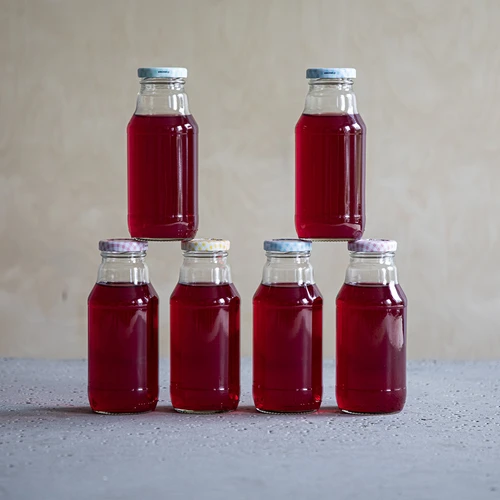 TO flaske til juice 330 ml med låg fi 43 - 6 stk. - 5