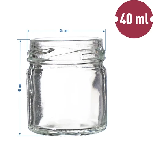 TO glas 40 ml med farverigt låg fi 43 - 10 stk. - 5